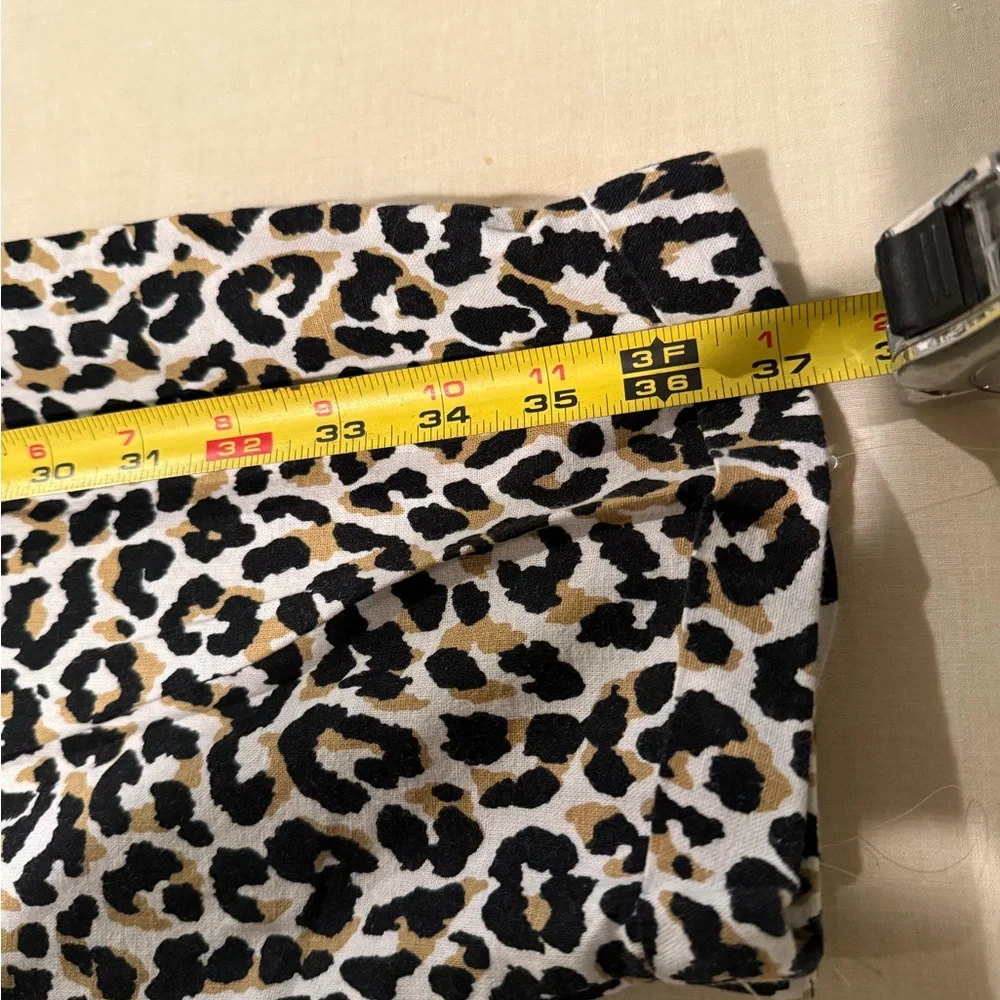 J. Crew , Leopard Print pull on cotton blend Ankle Pants, Size 12